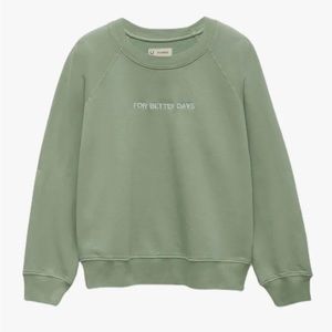 For Days Sage Green Sweatshirt + Jogger Sweat Set (Size L)